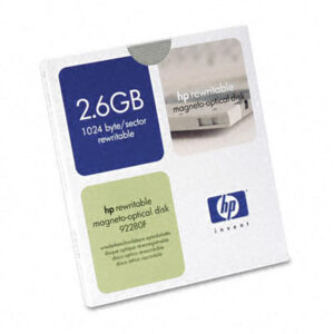 HP 92280F 2.6GB 1024B/S 5.25" REWRITABLE MAGNETO OPTICAL DISK 1PK