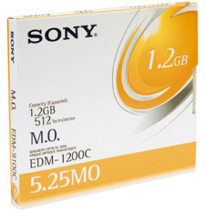 SONY EDM1200CWW 1.2GB 512B/S 5.25" REWRITABLE MAGNETO OPTICAL DISK 1PK